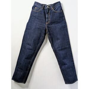 Moussy JW OW Tapered Jeans 26 One Wash Blue 100% Cotton High Rise Tapered Leg